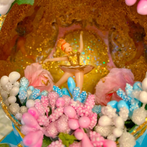 VINTAGE BALLERINA CHRISTMAS DIORAMA ORNAMENT REGENCY HOLLYWOOD MID CENTURY MCM - Picture 8 of 10